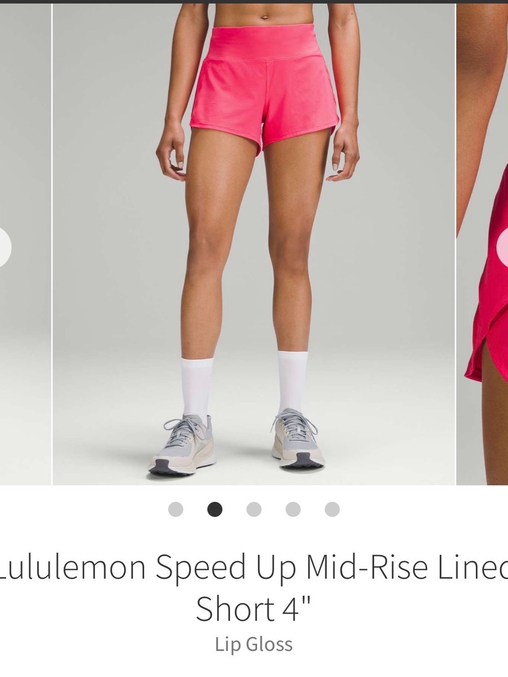 Like new Lululemon speed up shorts in lipgloss